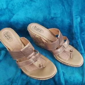 Bronze BOC wedge sandal